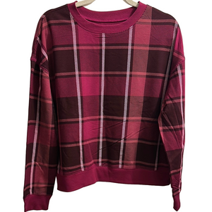Arizona Jean Company Pink Plaid Sweatshirt